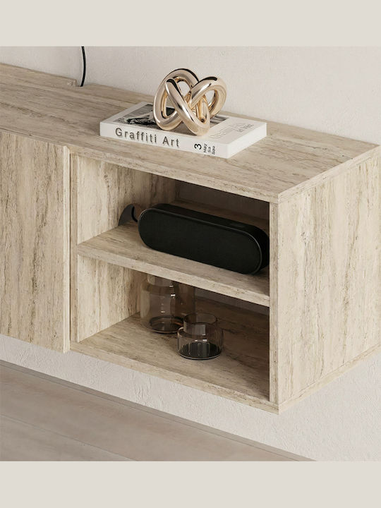 Έπιπλο Τηλεόρασης Conrad Travertine Μ140xΠ35xΥ38cm