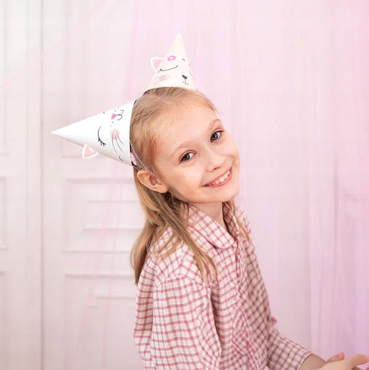Colorful Paper Hats Kittens Cats Ears Birthday Party 6pcs