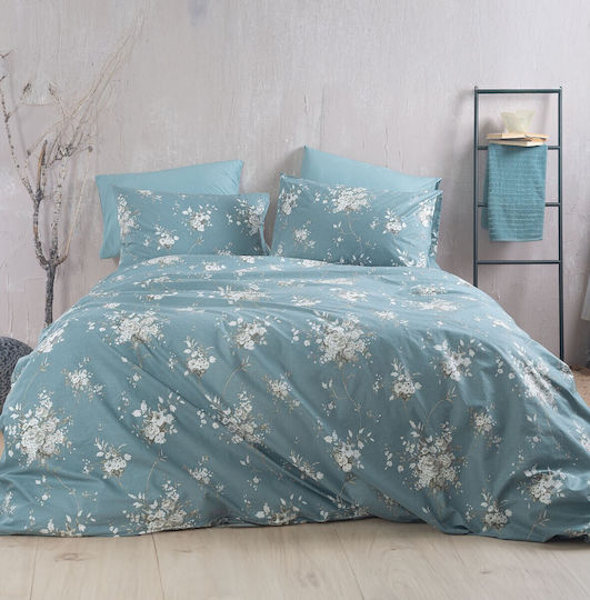 Rythmos Diva Linie Σετ Μονό 3τμχ 105x205+25εκ. με Λάστιχο Μπλε Rythmos Diva Linie Σετ Μονό 3τμχ 105x205+25εκ. με Λάστιχο Μπλε