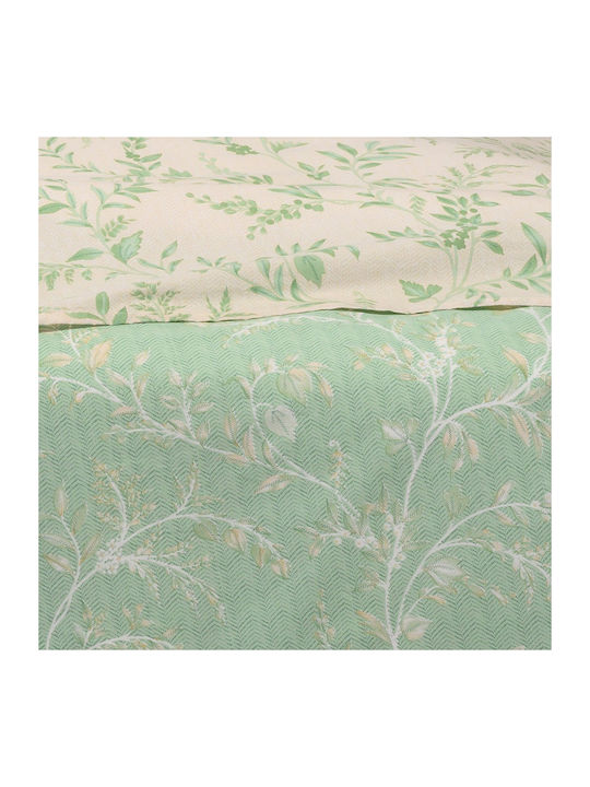 Melinen Sienna Super-Double Bed Sheets Set 235x270cm Turquoise (4pcs)