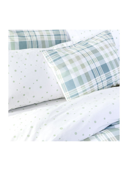 Nima Miles Set Cearceafuri de Pat Single cu Elastic 100x200+32cm Mentă (3 Bucăți)
