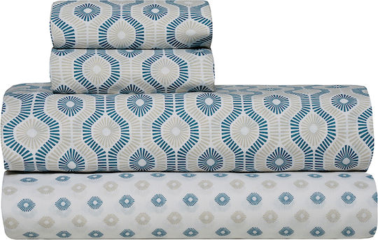 Kentia Trubi Комплект Чаршафи Единични 160x270см Петролен (3бр)