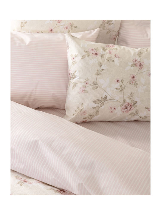 Nima Evelyn Double Bed Sheets Set 220x260cm Pink (4pcs)