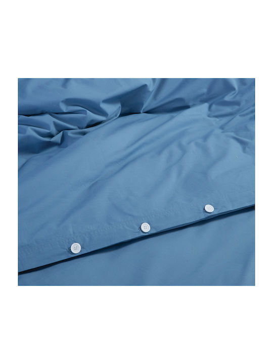 Nef-Nef Homeware Nautica Wave Solid Σετ Σεντόνια Υπέρδιπλα 240x270εκ. Blue (4τμχ)