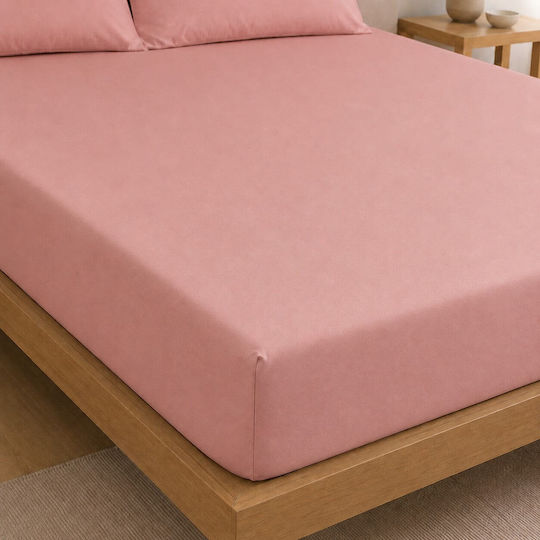Astron Italy Чаршаф Полудвойно с Еластична Лента 120x200+20см Dusty Rose