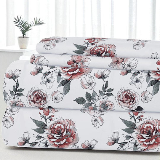 Olia Home Σετ Σεντόνια Μονά με Λάστιχο 100x205+30εκ. Πολύχρωμο (3τμχ)