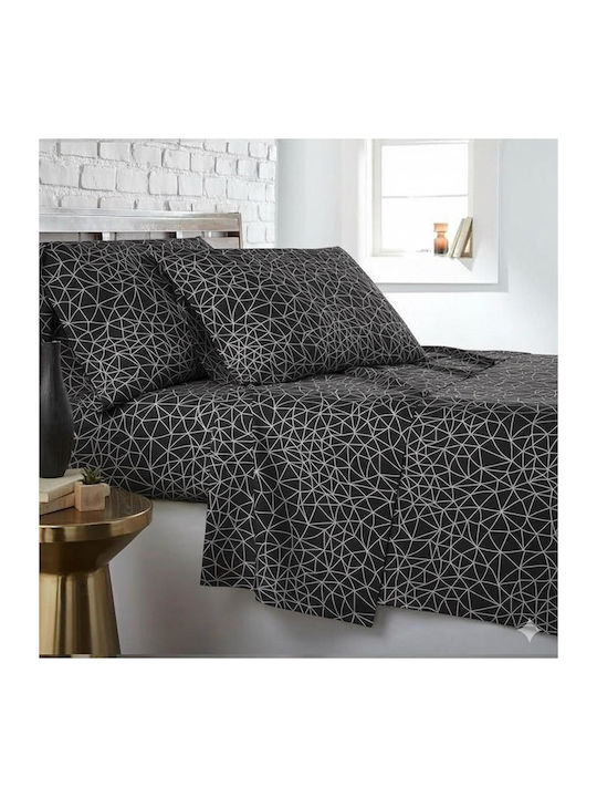 Olia Home Σετ Σεντόνια Υπέρδιπλα 240x260εκ. Olive Green 020 (4τμχ)