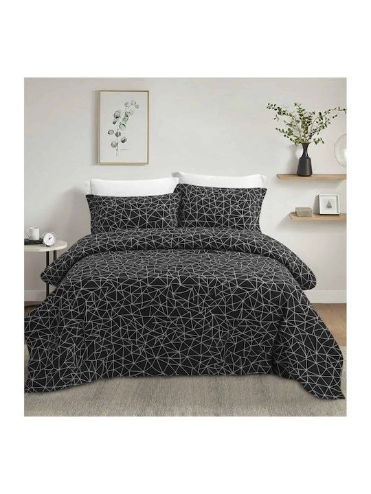 Olia Home Σεντόνι Μονό με Λάστιχο 100x200+35εκ. Μαύρο