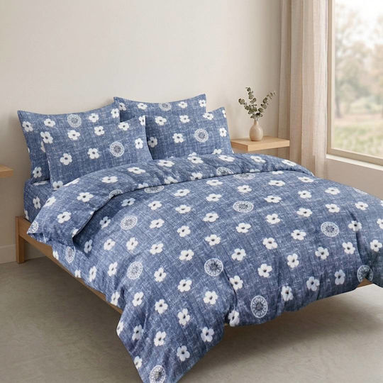 Olia Home Σετ Σεντόνια Υπέρδιπλα 220x240εκ. Πολύχρωμο (4τμχ)