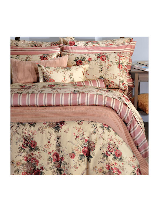 Down Town Home 869 Antique Σετ Σεντόνια Μονά 175x280εκ. Antique Flower (3τμχ)