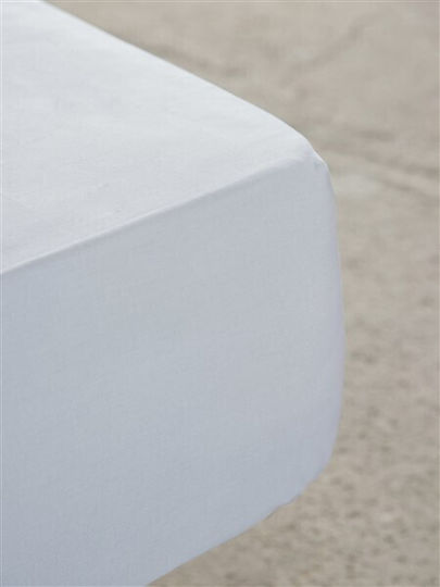 Nima Cearșaf Super Double cu Elastic 160x200+35cm. Superior Alb