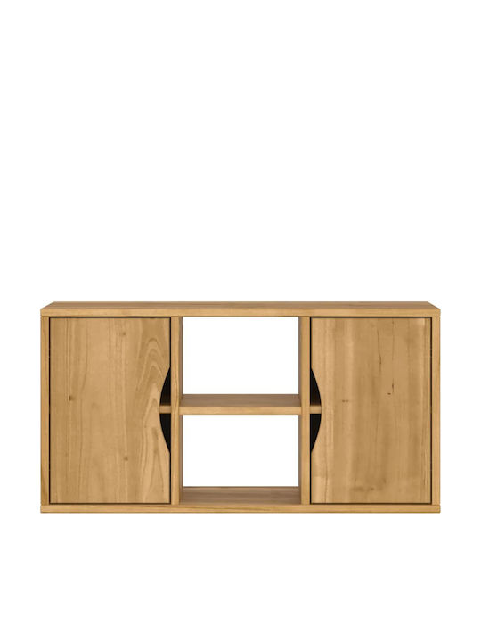 TV Stand Solid Pine Wood L79xW24xH40cm