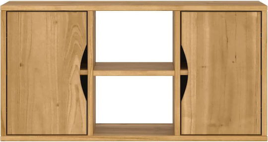 TV Stand Solid Pine Wood L79xW24xH40cm