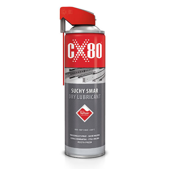 Cx80 Duospray Dry Teflon Lubricant Chain Locks Guides 500ml X2