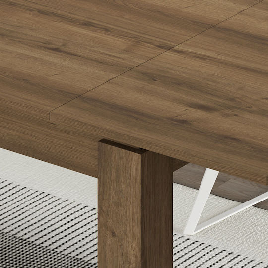 Tolmen Extendable Wooden Dining Room Table Light Walnut 120(+50)x80x75cm