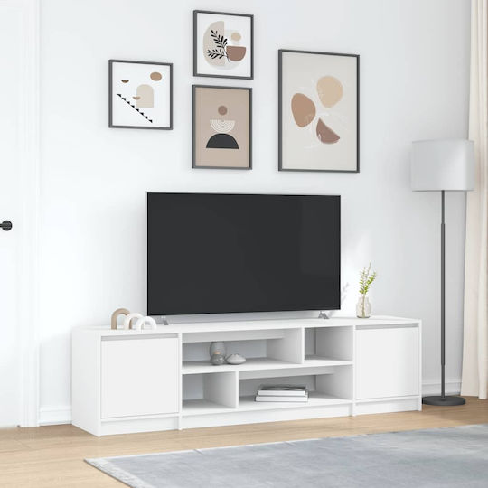TV-Ständer Bodenstehend Weiß 188,5x41x50cm