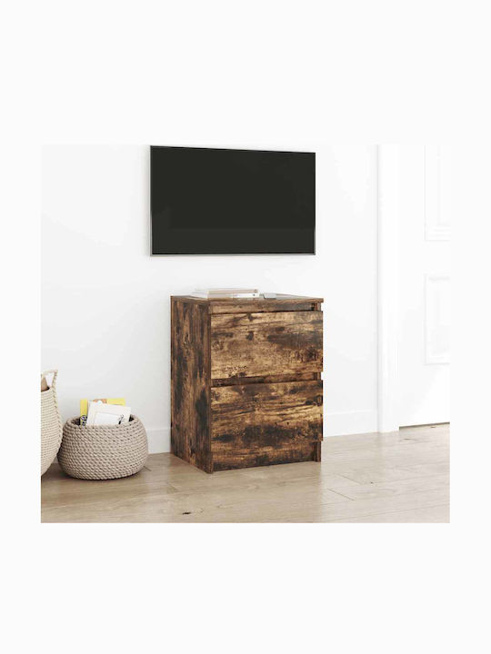 vidaXL TV-Ständer Rauchfurnier M40xP35xH54cm