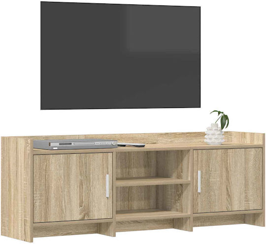 Шкаф За Телевизор От Метал И Дърво Сонома Дъб 130x33x47cm