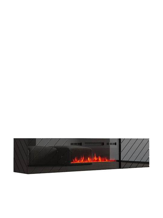 Шкаф за телевизор Дървен Black - Black Glossy Д182.6xШ34.5xВ37.5см