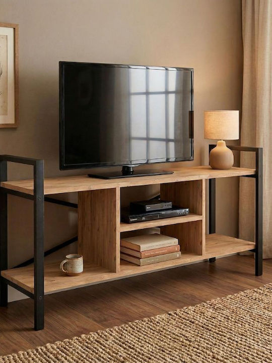 Santana Metal & Wood Brown TV Stand L120xD35xH61cm