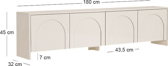 TV-Ständer Creme M180xP32xH45cm
