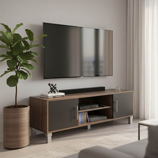 TV Stand Oak-Anthracite L120xD40xH40cm