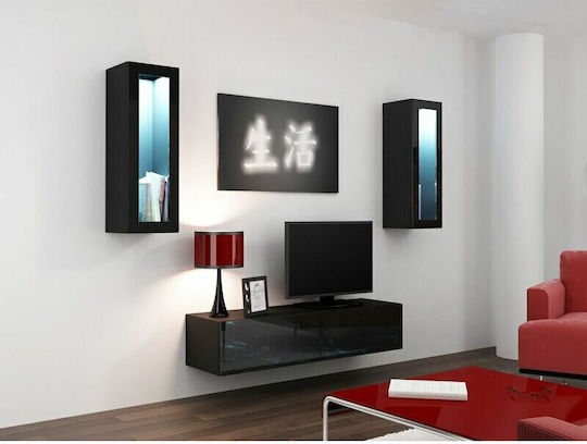 TV Stand Vigo Black Gloss M140xD30xH40cm