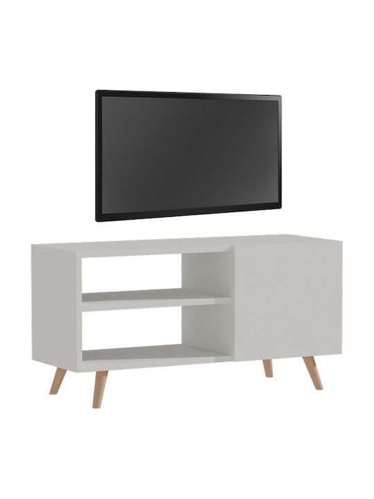 TV Stand Wooden Orianne White-Natural L90xW32xH46cm