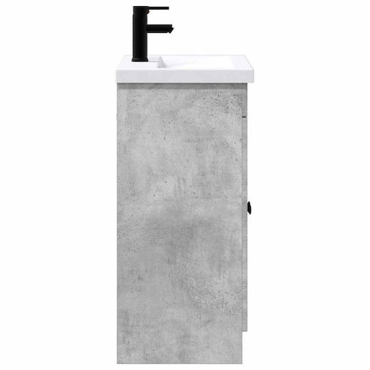 vidaXL Vanity Unit with Washbasin M56xW37.5xH81cm Concrete Grey