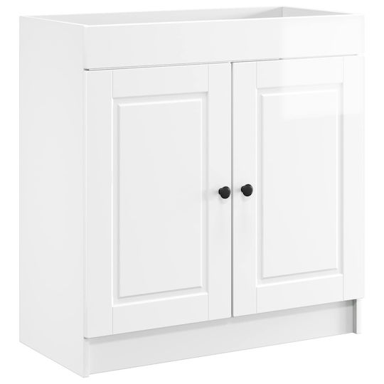 vidaXL Counter with Washbasin W78.5xD37.5xH81cm White