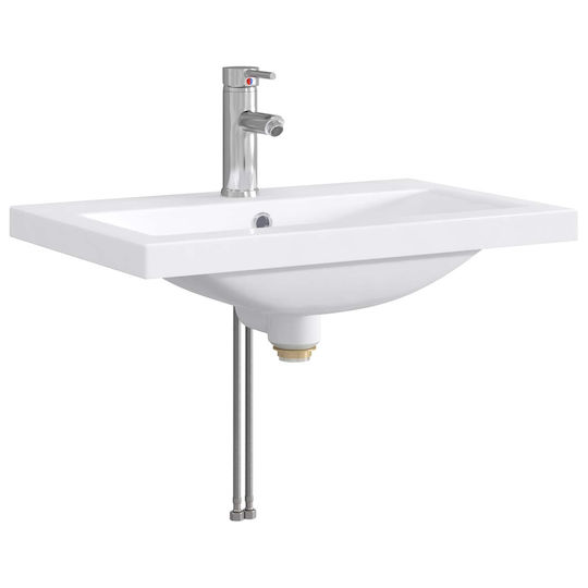 vidaXL Badezimmer Waschtisch-Einheit M61xB40xH84,5cm Grau Sonoma