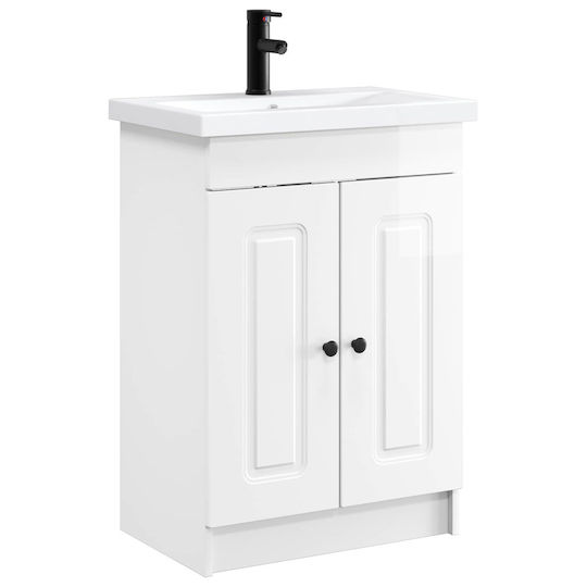 vidaXL Pangă Cu Lavoar M56xL37.5xÎ81cm Alb