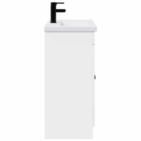 vidaXL Pătrat Cu Chiuvetă M56xL37.5xÎ81cm Alb
