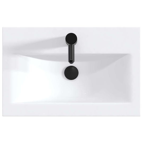 vidaXL Vanity Unit with Washbasin M78.5xW37.5xH81cm Oak