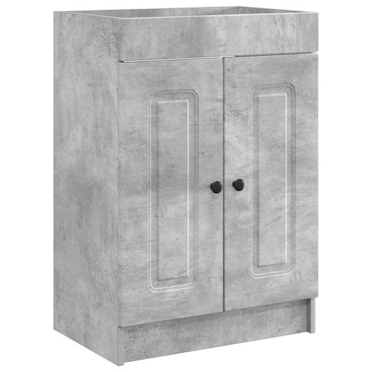 vidaXL Vanity Unit with Washbasin M78.5xW37.5xH81cm Concrete Grey