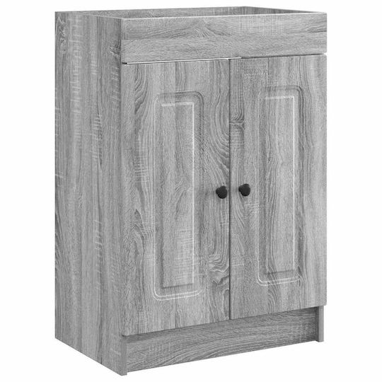 vidaXL Πάγκος με Νιπτήρα Μ56xΒ37.5xΥ81cm Γκρι Sonoma