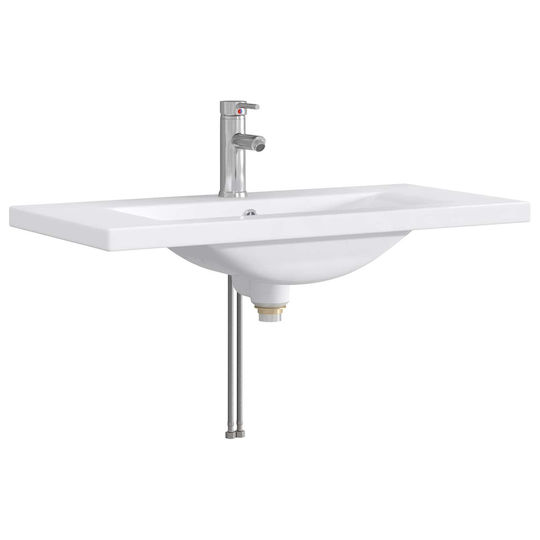 vidaXL Pangă Cu Lavoar M81xL40xÎ84.5cm Stejar Negru
