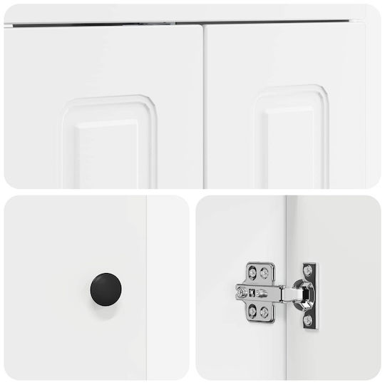 vidaXL Πάγκος με Νιπτήρα Μ61xΒ40xΥ84.5cm Λευκό