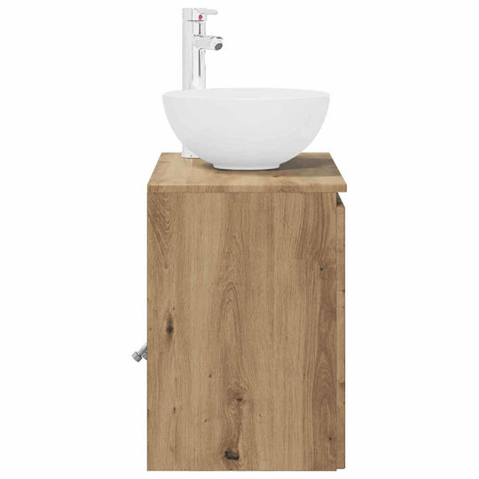 vidaXL Badezimmer Waschtisch-Einheit M49.5xB35xH63cm Eiche