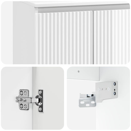 vidaXL Vanity Unit Without Sink L53xD35xH63cm White