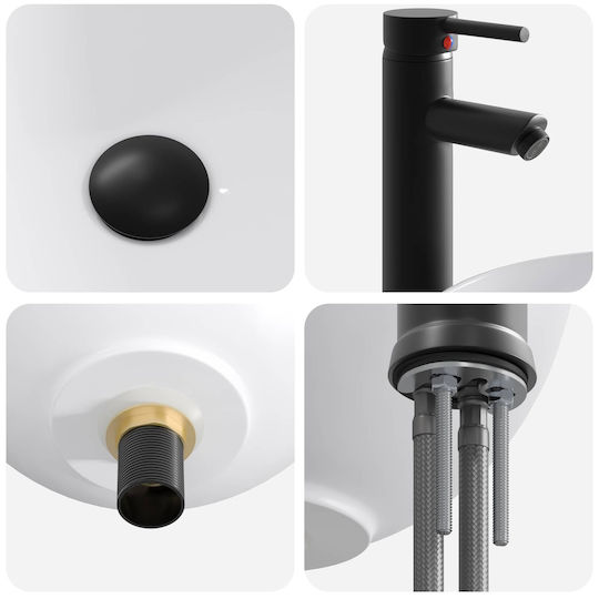 vidaXL Badezimmer Waschtisch-Einheit ohne Waschbecken mit Spiegel M54xB35xH83cm Weiß