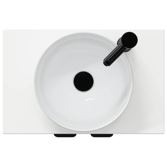vidaXL Badezimmer Waschtisch-Einheit ohne Waschbecken mit Spiegel M54xB35xH83cm Weiß