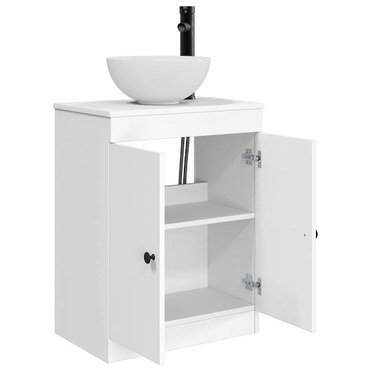 vidaXL 890114 Bathroom Vanity Unit without Sink with Mirror M54xB35xH83cm White