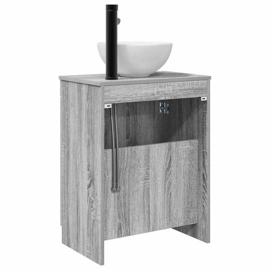 vidaXL Păgk fără Lavoar cu Oglindă M54xA35xÎ83cm Gri