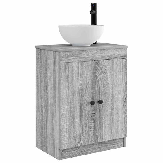 vidaXL Păgk fără Lavoar cu Oglindă M54xA35xÎ83cm Gri