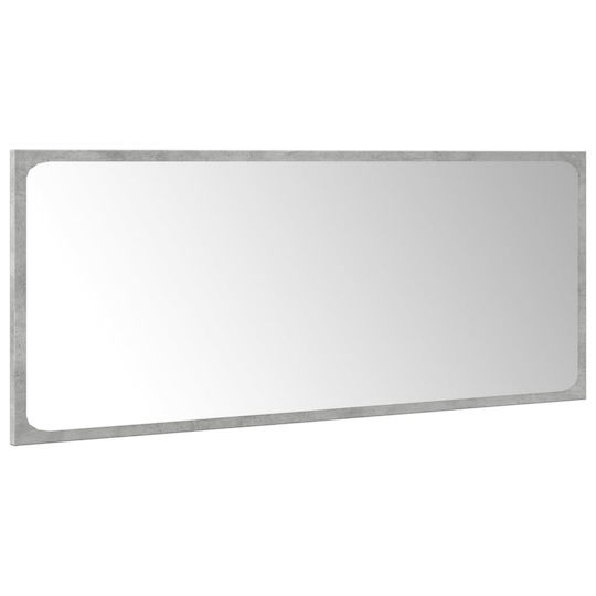 vidaXL Möbelset Waschtisch mit Waschbecken, Spiegel & Säule L91xB18.5xH39.5cm Grey Concrete