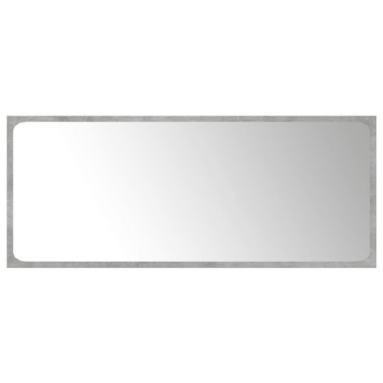 vidaXL Möbelset Waschtisch mit Waschbecken, Spiegel & Säule L91xB18.5xH39.5cm Grey Concrete