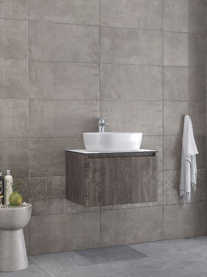 Έπιπλο Royal Sevilla 60 Grey 61x46x35cm Επικαθήμενο Νιπτήρα Βάση Νιπτήρας