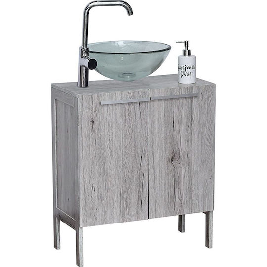 MRShome Bathroom Vanity Unit With Sink L34xD11xH73cm Gray