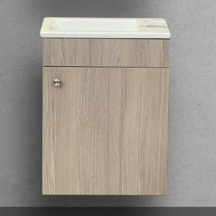 Martin Πάγκος με Νιπτήρα Μελαμίνη Μ50xΒ60xΥ25cm Beige-white